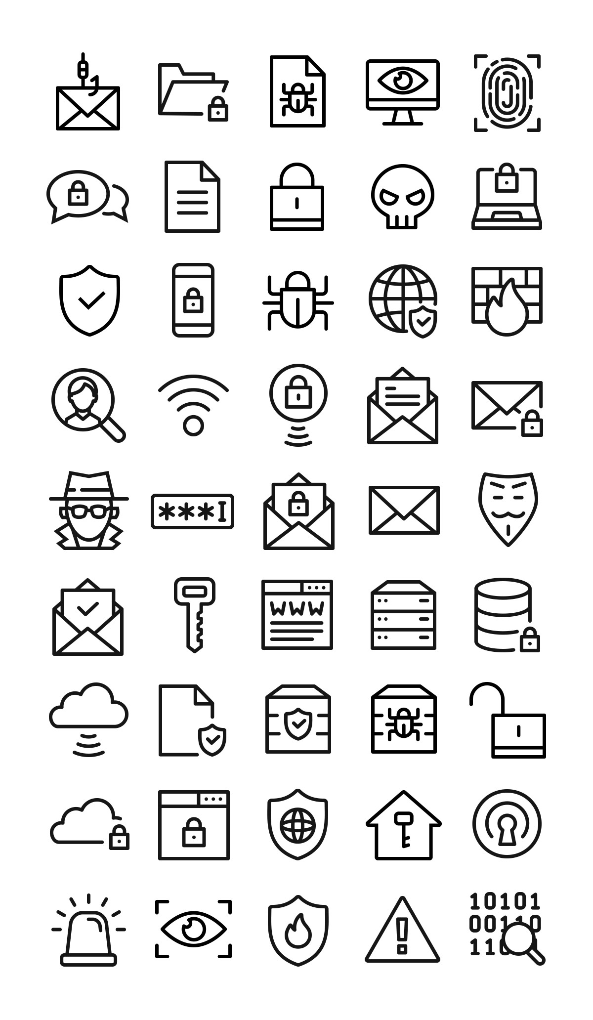 Digital Privacy free icons set